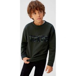Mango Kids - Bluza dziecięca State 110-164 cm. Żółte bluzy chłopięce Mango Kids, z aplikacjami, z elastanu, bez rękawów, bez kaptura. W wyprzedaży za 55,90 zł.