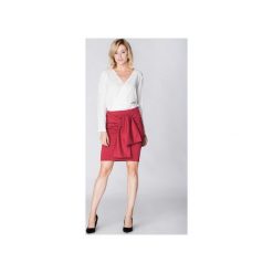 Mosali - Spódnica z Kokardą M056. Czerwone minispódniczki Mosali, l, z dzianiny, eleganckie, ołówkowe. Za 89,00 zł.