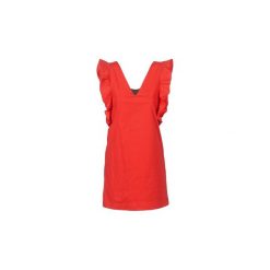 Sukienki krótkie Pepe jeans EDURNE. Czerwone sukienki mini marki Pepe Jeans, l, z jeansu, z krótkim rękawem. Za 279,20 zł.