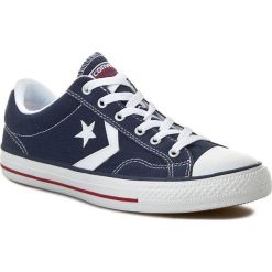 Trampki CONVERSE - Star Player Ox 144150C Navy/WHite. Niebieskie półbuty męskie Converse, bez wzorów, z gumy, sportowe, bez zapięcia. W wyprzedaży za 209,00 zł.