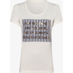 Taifun - T-shirt damski, beżowy. Brązowe t-shirty damskie Taifun, xl, z napisami, bez kołnierzyka. Za 119,95 zł.