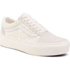 Tenisówki VANS - Old Skool Platfor VN0A3B3UXA01 Marshmallow/(Vans 66). Szare półbuty damskie Vans, bez wzorów, ze skóry, bez zapięcia. Za 369,00 zł.