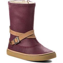 Kozaki dziewczęce: Kozaki CLARKS – Comic May Inf 261270456 Plum Leather