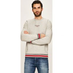 Guess Jeans - Bluza. Niebieskie bluzy męskie s, z nadrukiem, z elastanu, z okrągłym kołnierzem. Za 369,90 zł.