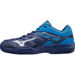 Mizuno buty Break Shot EX CC BlueDepths/White/BlueAster 44.0. Białe buty sportowe męskie Mizuno, bez zapięcia. W wyprzedaży za 269,00 zł.
