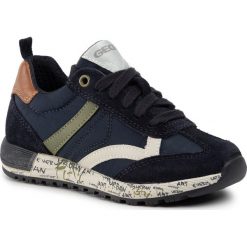 Sneakersy GEOX - J Alben B. A J929EA 0FU22 CF4A3 M Navy/Military. Niebieskie trampki chłopięce Geox, bez wzorów, ze skóry, na sznurówki. W wyprzedaży za 229,00 zł.