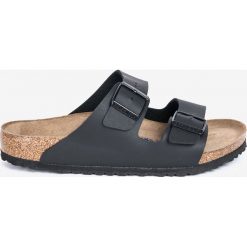 Birkenstock - Klapki Arizona. Czarne kapcie męskie Birkenstock, bez wzorów, ze skóry. Za 289,90 zł.