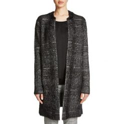 Sweter rozpinany w kolorze czarnym. Czarne kardigany damskie Oui, w kratkę. W wyprzedaży za 366,95 zł.