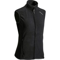Kamizelka turystyczna polarowa MH120 damska. Czarne kamizelki damskie QUECHUA, xl, bez wzorów, z poliesteru, bez kaptura. Za 39,99 zł.