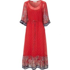 Cream Sukienka Nalita czerwony we wzory female czerwony/ze wzorem 36. Czerwone sukienki damskie Cream, w kwiaty, z tkaniny, boho, z falbankami, bez rękawów. Za 629,00 zł.