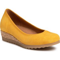 Espadryle GABOR - 42.641.22 Mango. Żółte espadryle damskie Gabor, bez wzorów, ze skóry, bez obcasa, na obcasie, bez zapięcia. Za 449,00 zł.