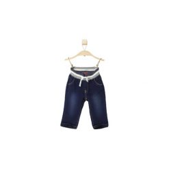 S.OLIVER Boys Mini Spodnie dżinsowe dark blue denim. Niebieskie spodnie niemowlęce S.Oliver, z bawełny. Za 89,00 zł.