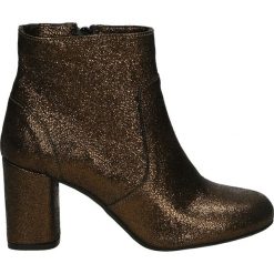 Botki - 2401 CRA BRON. Brązowe botki damskie skórzane Venezia. Za 199,00 zł.