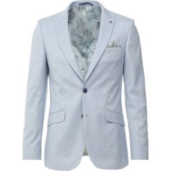 Burton Menswear London PALE TEXTURED Marynarka garniturowa blue. Niebieskie garnitury męskie marki Burton Menswear London, z elastanu. Za 459,00 zł.