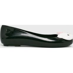 Melissa - Baleriny. Czarne baleriny damskie Melissa, bez wzorów, z gumy, bez obcasa. W wyprzedaży za 159,90 zł.
