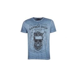 T-shirty z krótkim rękawem Yurban SARBER. Niebieskie t-shirty męskie marki Yurban, s, bez wzorów, bez kołnierzyka, krótkie. Za 109,00 zł.