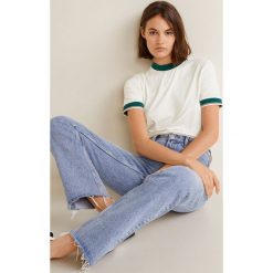 Mango - Top Parchi. Szare topy damskie Mango, l, z dzianiny, z okrągłym kołnierzem. Za 69,90 zł.