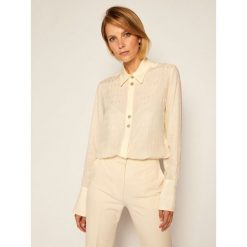 Koszula Victoria Victoria Beckham Silk Blend Logo 2320WSH001389C. Brązowe bluzki damskie Victoria Victoria Beckham, bez wzorów, bez kołnierzyka, bez rękawów. Za 1999,00 zł.
