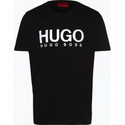 HUGO - T-shirt męski – Dolive, czarny. Czarne t-shirty męskie HUGO, s, z nadrukiem, z bawełny, bez kołnierzyka. Za 179,95 zł.