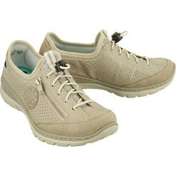 RIEKER L3266-40 grey combination, półbuty damskie. Szare półbuty damskie Rieker, bez wzorów, z gumy, bez obcasa, bez zapięcia. Za 269,00 zł.