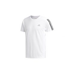 T-shirty z krótkim rękawem adidas Running 3-Stripes Tee. Białe t-shirty męskie Adidas, s, bez wzorów, bez kołnierzyka, krótkie. Za 99,95 zł.