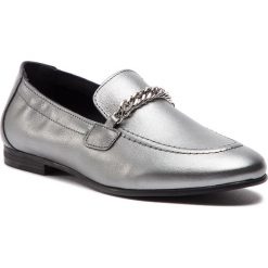 Lordsy TOMMY HILFIGER - Rubberized Chain Heeled Sandal FW0FW03891 Light Silver 016. Szare lordsy damskie TOMMY HILFIGER, ze skóry. Za 599,00 zł.
