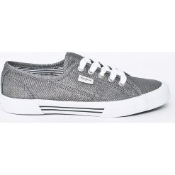 Pepe Jeans - Tenisówki Aberlady Fresh. Szare trampki i tenisówki damskie marki Pepe Jeans, z jeansu, na sznurówki. W wyprzedaży za 169,90 zł.