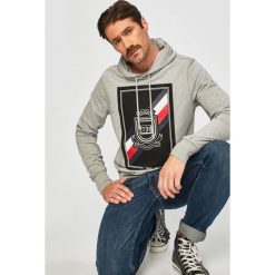Tommy Hilfiger - Bluza. Białe bluzy męskie TOMMY HILFIGER, xl, z aplikacjami, z elastanu, z kapturem, bez rękawów, z kapturem. W wyprzedaży za 399,90 zł.