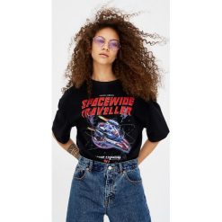 T-shirty damskie: Koszulka basic z kosmicznym nadrukiem