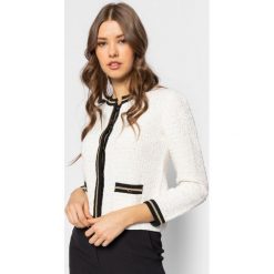 Kardigan Luisa Spagnoli Croma 56876. Białe swetry damskie Luisa Spagnoli, l, bez wzorów, z bawełny. W wyprzedaży za 1139,00 zł.
