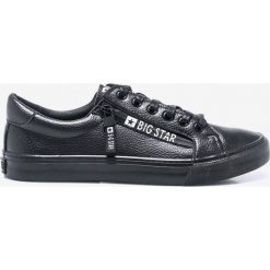 Big Star - Tenisówki. Czarne trampki męskie BIG STAR, bez wzorów, z materiału, retro, na sznurówki. W wyprzedaży za 69,90 zł.
