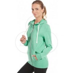 Bluza damska Reebok z kapturem AJ3772. Bluzy damskie Reebok, xs, z napisami, z materiału, bez rękawów, z kapturem. W wyprzedaży za 69,99 zł.