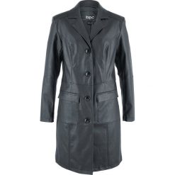 Płaszcz ze sztucznej skóry bonprix czarny. Czarne płaszcze damskie bonprix, ze skóry. Za 239,99 zł.