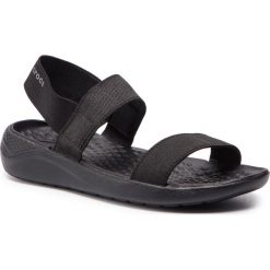 Sandały CROCS - Literide Sandal W 205106 Black/Black. Czarne klapki damskie Crocs, bez wzorów, z tworzywa sztucznego, bez obcasa. Za 219,00 zł.