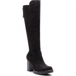Kozaki TAMARIS - 1-25540-21 Black 001. Czarne buty zimowe damskie Tamaris, z materiału. Za 319,90 zł.