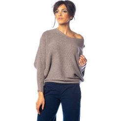 Sweter "Hope" w kolorze szarobrązowym. Szare swetry damskie So Cachemire, s, bez wzorów, z kaszmiru, bez rękawów, bez kaptura. W wyprzedaży za 175,95 zł.