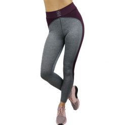 GymHero Leggins GREY-HEART leginsy damskie szare S. Szare legginsy sportowe damskie Gym Hero, s, bez wzorów, z elastanu, z podwyższonym stanem, na fitness i siłownię. Za 169,99 zł.