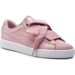 Sneakersy PUMA - Basket Heart Woven Rose Wns 369649 01 Bridal Rose/Puma White. Różowe półbuty damskie Puma, ze skóry. Za 399,99 zł.