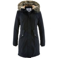 Parka z miękkim sztucznym futerkiem po wewnętrznej stronie bonprix czarny. Czarne parki damskie bonprix. Za 249,99 zł.