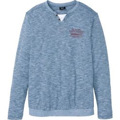 Shirt z dekoltem henley w wygodnym fasonie bonprix niebieski melanż. Niebieskie koszulki męskie bonprix, xl, bez wzorów, bez kołnierzyka, bez rękawów. Za 59,99 zł.
