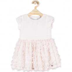 Sukienka. Białe sukienki dziewczęce marki ELEGANT BABY GIRL, z poliesteru, z krótkim rękawem, krótkie, mini. Za 99,90 zł.