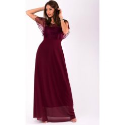EVA&LOLA SUKIENKA OBERŻYNA 51007-1. Sukienki damskie EVA&LOLA, s, bez wzorów, bez kołnierzyka, bez rękawów. Za 167,59 zł.