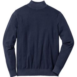 Sweter ze stójką Regular Fit bonprix ciemnoniebieski. Niebieskie golfy męskie marki bonprix, s, z dzianiny, klasyczne, ze stójką. Za 44,99 zł.