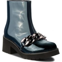 Botki EVA MINGE - Adoncia 2A 17SF1372273EF 307. Niebieskie botki damskie skórzane marki Eva Minge. W wyprzedaży za 269,00 zł.