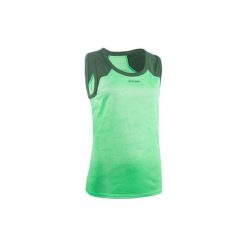 KOSZULKA BEZ RĘKAWÓW do rugby singlet R500 damska. Zielone bluzki damskie OFFLOAD, l, bez wzorów, z poliesteru, bez kołnierzyka, bez rękawów. Za 44,99 zł.