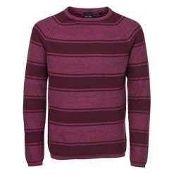 Only&Sons Męska Sweter Alexo 12 Striped Crew Neck Maroon (Rozmiar S). Czerwone swetry męskie marki Only&Sons, s, bez wzorów, z bawełny, bez kołnierzyka, bez kaptura. W wyprzedaży za 105,00 zł.