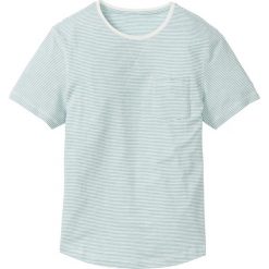 T-shirt w paski bonprix jasnozielono-biały w paski. Zielone koszulki męskie bonprix, xl, w paski, z bawełny, bez kołnierzyka, bez rękawów. Za 34,99 zł.