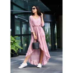 Sukienka Maxi Cavali Kolor Puder OneSize. Czarne sukienki damskie Ligari Dresses, s, w paski, z bawełny, eleganckie, bez kołnierzyka, bez rękawów, maxi. Za 149,00 zł.