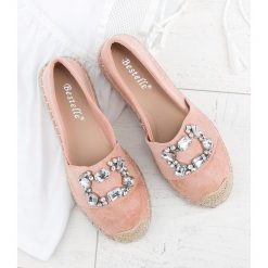Espadryle damskie Bestelle Y931-9 Różowe. Różowe espadryle damskie Bestelle, bez wzorów, z tworzywa sztucznego, bez obcasa, na płaskiej podeszwie. Za 99,00 zł.