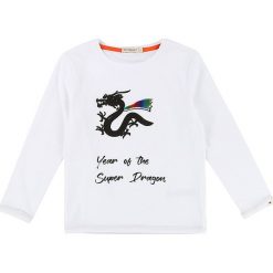 Koszulka w kolorze białym. Białe t-shirty chłopięce Billieblush & Billybandit, z nadrukiem, z bawełny, z długim rękawem. W wyprzedaży za 82,95 zł.